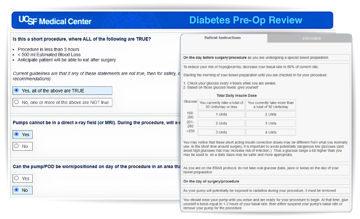 Pre-Op Diabetes Management Solution